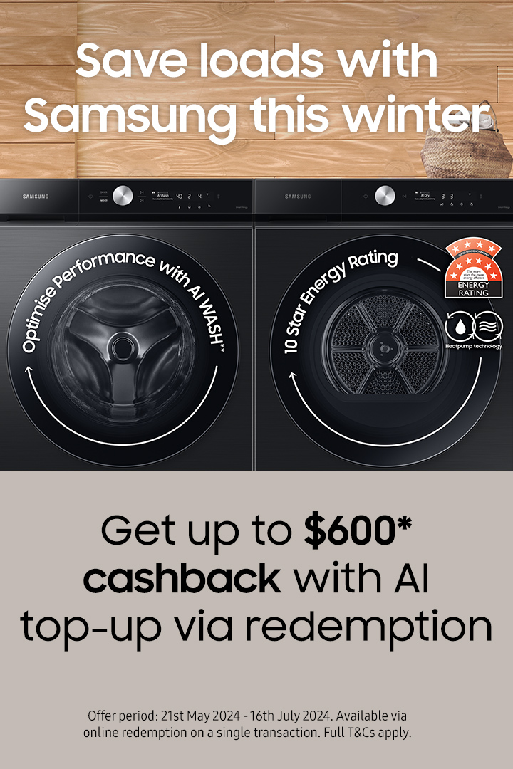 Samsung Heat Pump Dryers & AI Washer Cashback Promotion | Samsung NZ