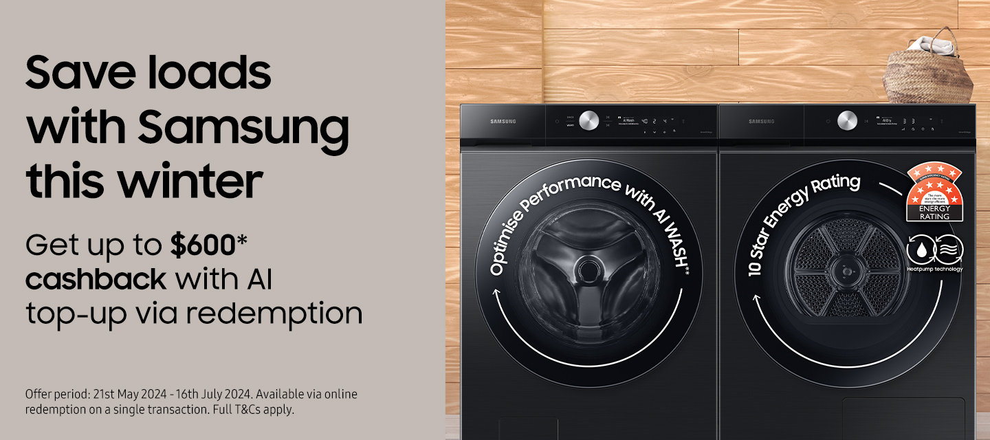 Samsung Heat Pump Dryers & AI Washer Cashback Promotion | Samsung NZ